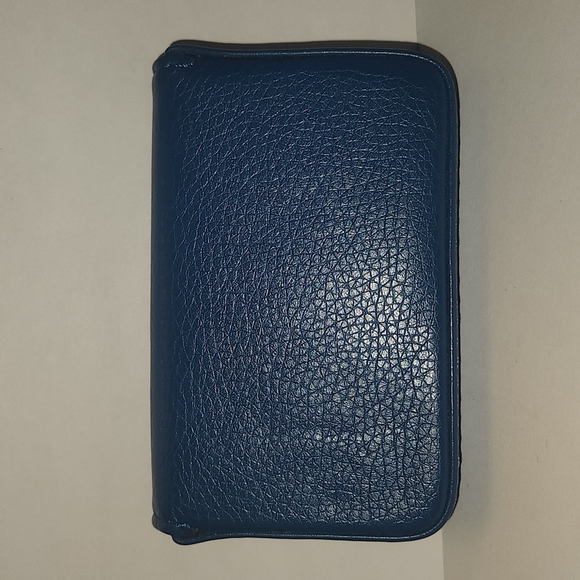 Faux Leather Business Card Holder Cobalt Blue - Picture 2 of 9